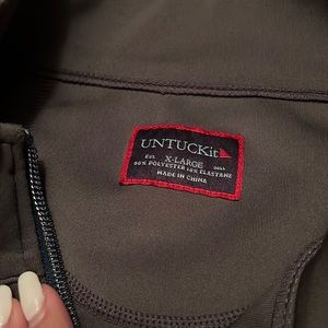 UNTUCKit Men's Gray Pullover Quarter Zip Top Size XL